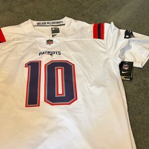 NFL Patriots White Red Blue #10 Jersey